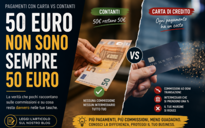 Pagamenti con carta vs contanti: costi, commissioni e impatto reale sul tuo margine