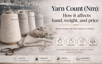 Titolo del filato (Nm): come influisce su mano, peso e prezzo
